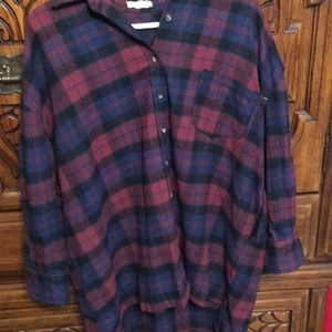 Oversized flannel sweater